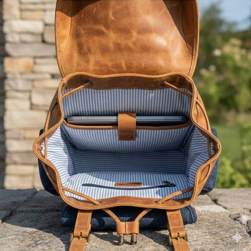 Interior with striped lining